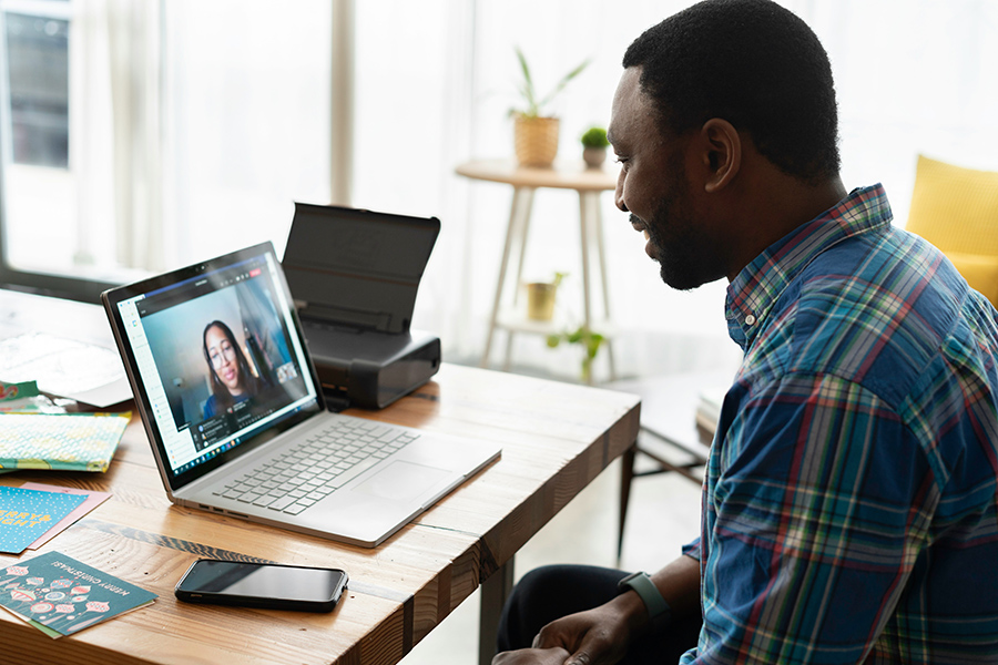 Online therapy session